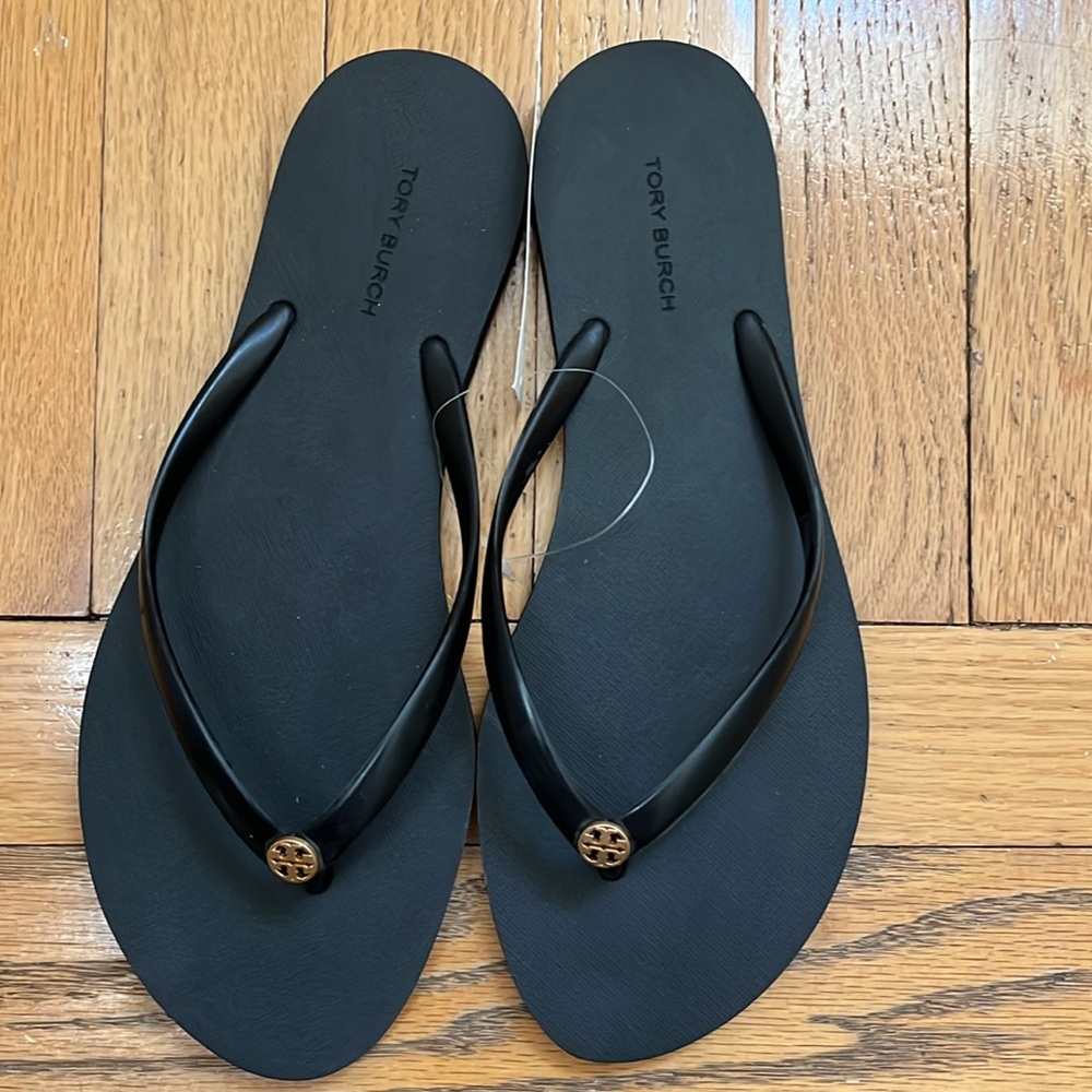 Tory Burch Black Chelsea Flip Flop nwt size 8 - Picture 4 of 7